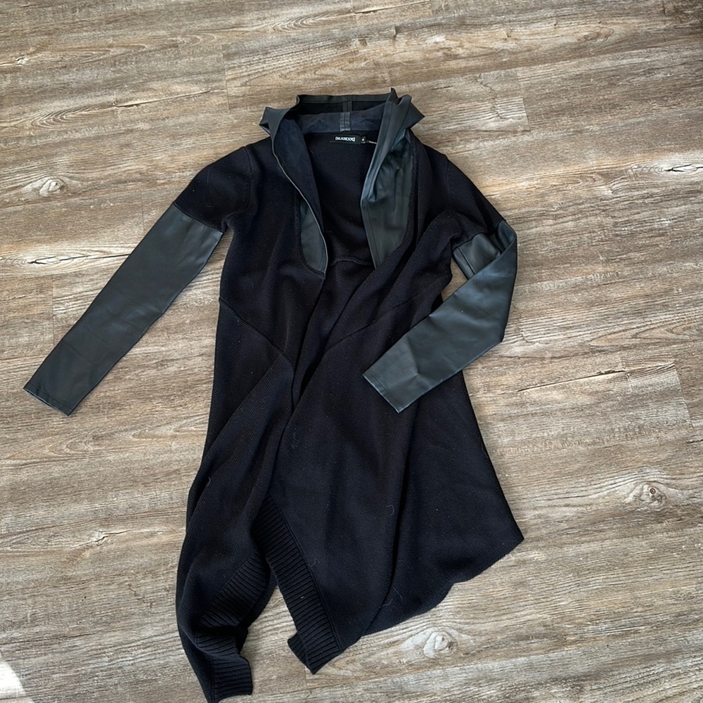 BlankNYC faux leather cardigan. Size S
